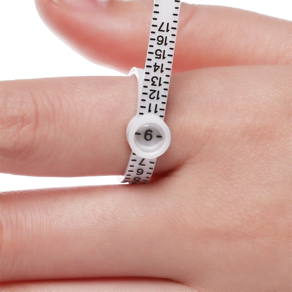 USA Ring Sizer Measure Tool Gauge Plastic Finger Sizing Finder Reusable US  1-17