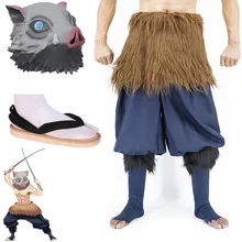 

Anime Demon Slayer Kimetsu no Yaiba Hashibira Inosuke Cosplay Costume Pants Uniform Halloween Carnival Clothes Suit