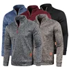 Winter Men's Fleece Thicker Sweater Coat Half Zipper Turtleneck Warm Pullover Quality Male Slim Knitted Wool Sweaters 4XL 1