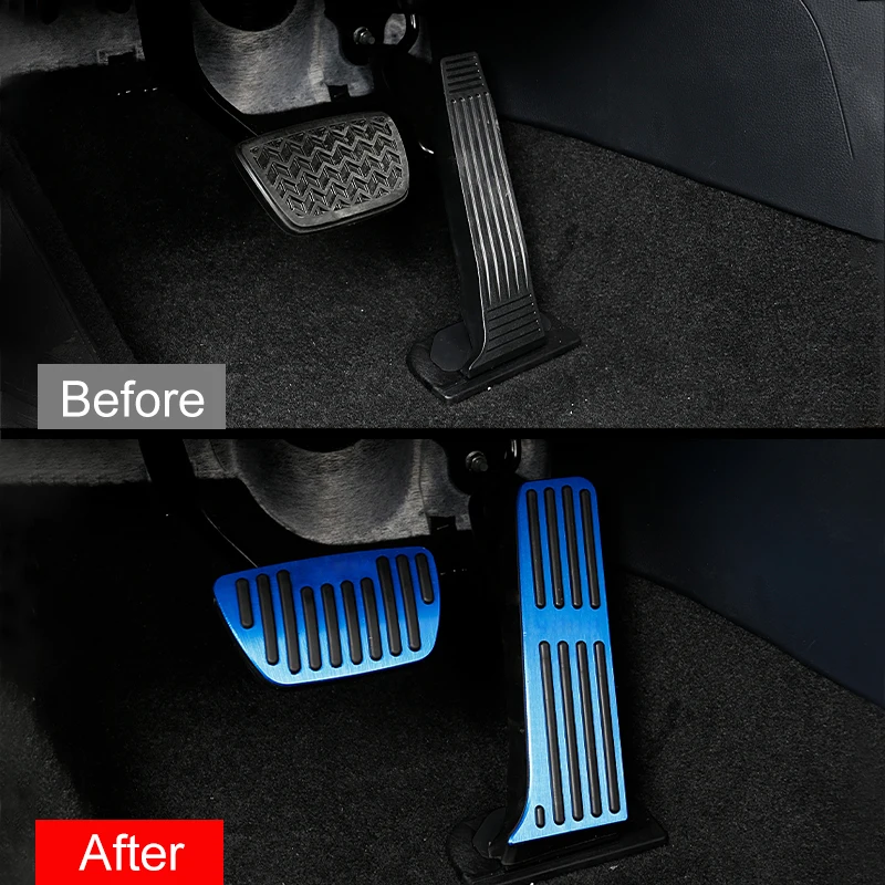 Car Foot Fuel Accelerator Brake Rest Pedal Cover Pad For Toyota RAV4 RAV 4 XA50 Hybrid Accessories