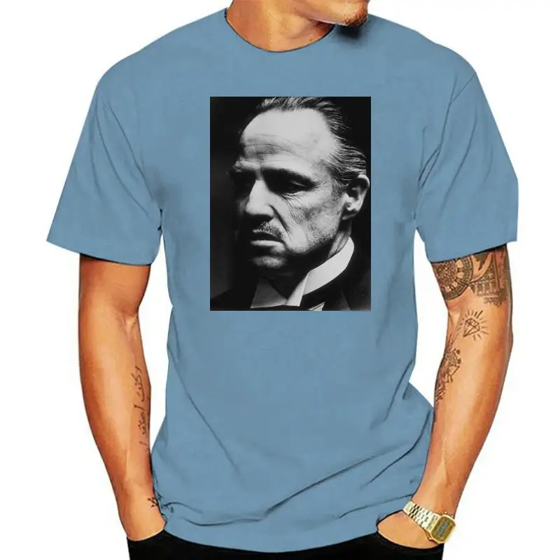 

T-SHIRT MARLON BRANDO THE GODFATHER WHITE THE HAPPINESS IS HAVE MY T-SHIRT NEW Print Short Sleeve