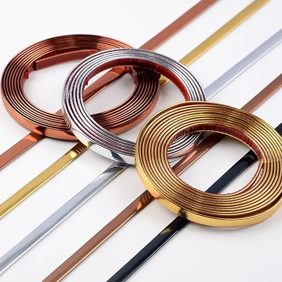 Ceiling Decor Line Self-adhesive Decoration Line PVC Waterproof Gold Tape Background Wall Edge Strip Ceiling Furniture Tile