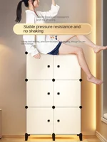Armoire à vêtements pliable en plastique anti-poussière, meubles de chambre à coucher, meubles de maison, armoires à vêtements simples, commodes, cube, Psychde rangement, Cisco pour bébé 4