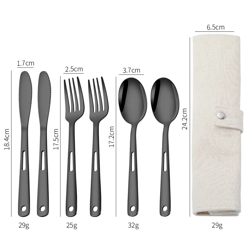 Black 6-piece set