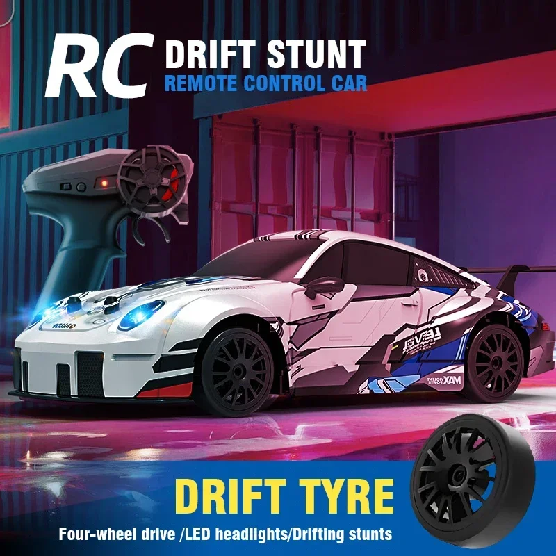 2.4G RC Drift Racing Cars Replaceable Tire High Speed Remote Control Supercar Vehicle with Lights Competition Race Car Boys Gift 3
