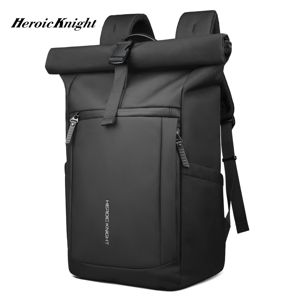Heroic Knight Roll-up Laptop Backpack Expandable Water-Resistant Commute Work Rucksack Casual Stylish Business Travel Backpack