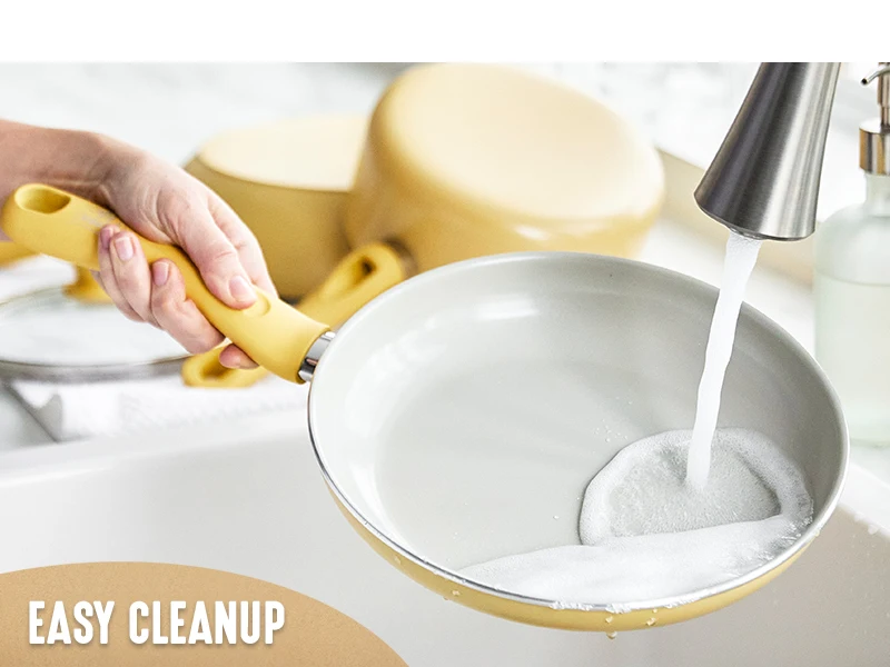GreenLife, color, easy release, durable, versatile, colorful, PFAS, clean cookware, pots and pans