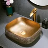 Retro Art Countertop Basin Luxury Bathroom Sinks Home Round Bathroom Overhead Sinks Balcony Hotel Ceramic Bathroom Washbasins 4