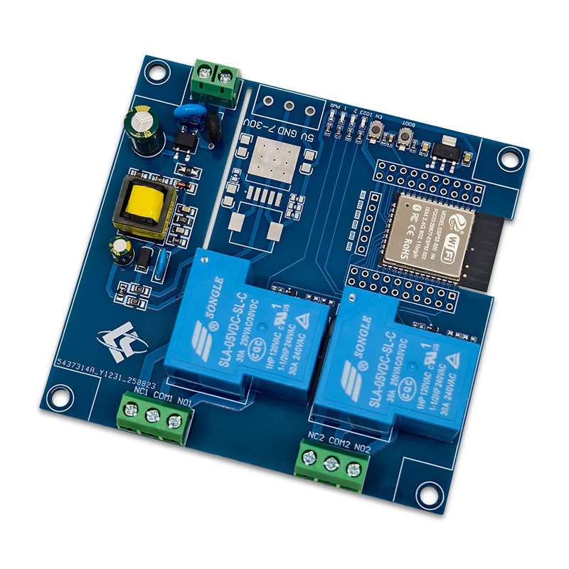 ESP32 듀얼 채널 30A 릴레이 모듈 WiFi 블루투스 개발 보드 AC220V 전원 공급