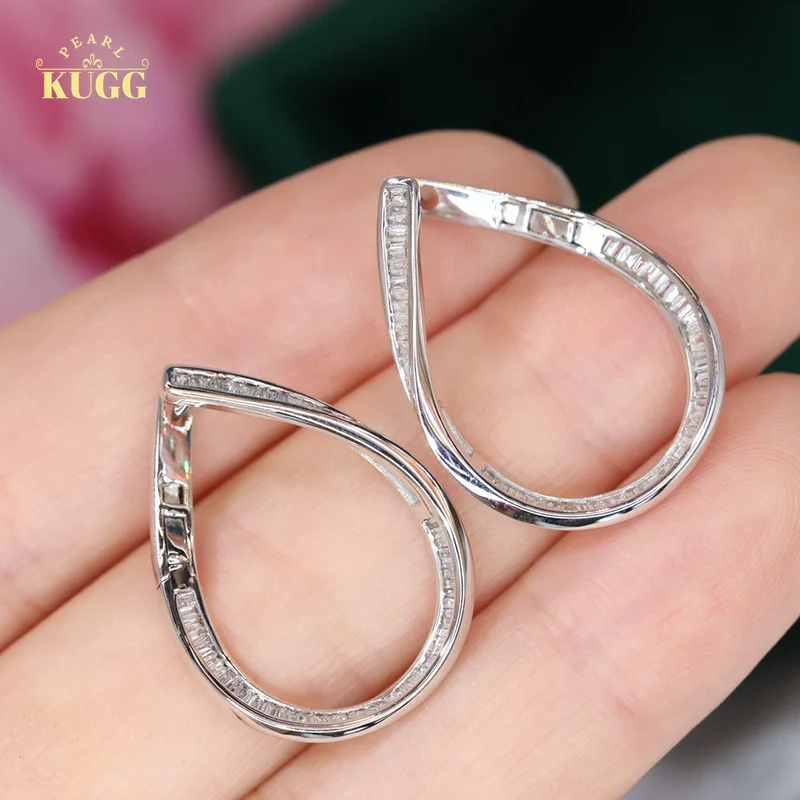 

Серьги-кольца KUGG из белого золота 18 карат с натуральными бриллиантами