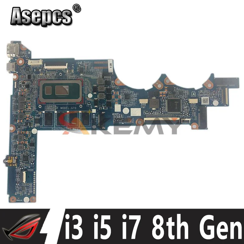 

L37350-601 L37350-601 Laptop Motherboard DA0G7DMB8D0 w/ i3 i5 i7 8th Gen 4GB 8GB RAM for HP Spectre 13-AN 13-AN00 Laptops UMA