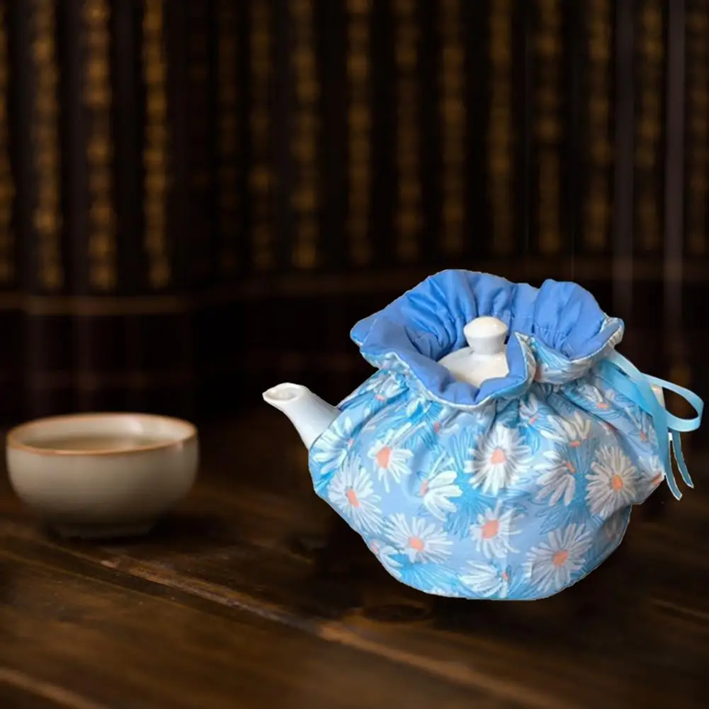 Tea Pot Cover Fabric Dustproof Non-Fading Boho Pattern Multipurpose Reusable Insulated Tea Cozy TeaPots Dust Cover Home Supplies