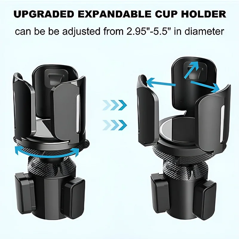 حامل أكواب سيارة كبير قابل للتوسيع سعة 64 أونصة، م...