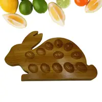 Wooden Bunny Plate Bunny Dessert Plate Easter Wooden Serving Plates Rustic Decorative Charcuterie Board For Parties Holidays 1