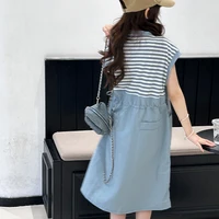 Robe d'été pour filles, robe-veste pour enfants, fausse robe longue de style occidental pour filles, jupe trapèze 4