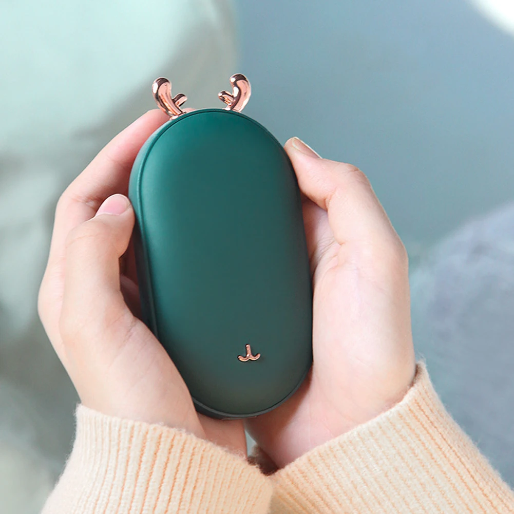 2 in 1 Electric Hand Warmer 5200mAh Power Bank Electric Pocket Heater Portable Hand Warmer Hunting Golf Camping Gear Warm Gifts