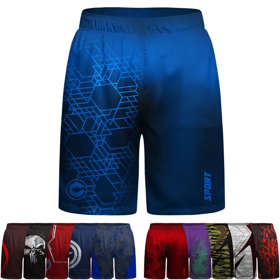 MMA BJJ Rashguards Boxing Shorts Clothing Muay Thai Wrestling Kickboxing Combat Short Pants For Men's Anti-Wrinkle Fitness Wear