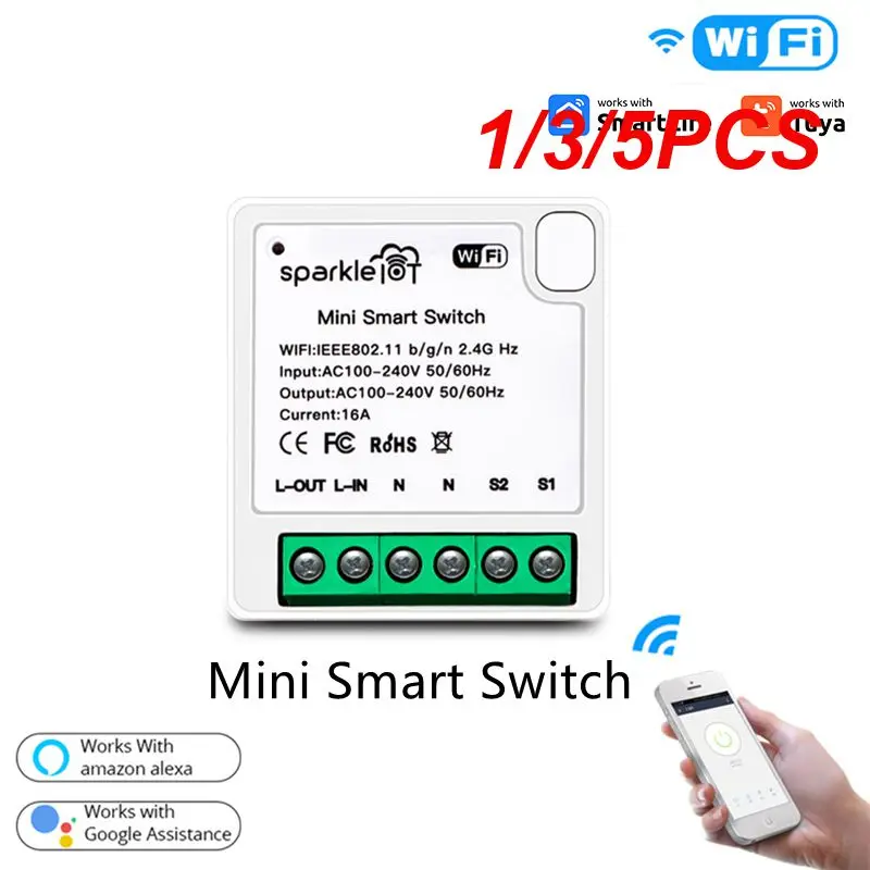 

1/3/5 шт., беспроводной смарт-переключатель с поддержкой Wi-Fi