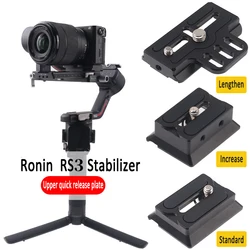 FOTGA Tripod plate quick release plate small camera plate quick clamp fast mount PU plate for DJI Ronin RS3 camera tripod head