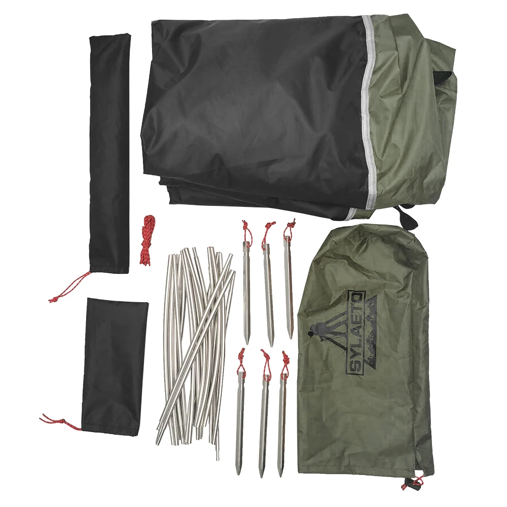 Outdoor Camping Tent Portable Ultralight Single Person Tent 210D Oxford Waterproof Mesh Window Tents for Backpacking Hiking