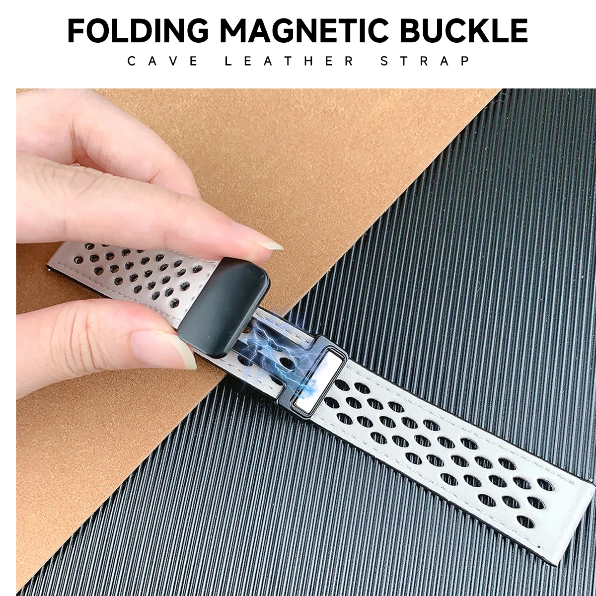 Premium Leather Magnetic Strap - 20mm/22mm Breathe Bracelet