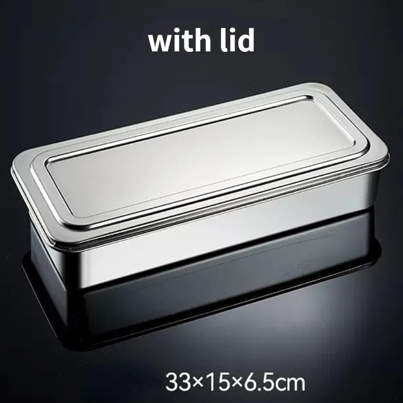 Moule à Tiramisu En Acier Inoxydable 40x10 Cm - Avec Couvercle Amovible, Pour Desserts Et Gâteaux