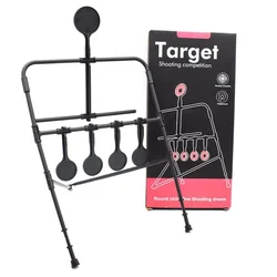Child 5-Plate Reset Shooting Target Spinner Resetting Target for Air BB Children Kits Toys Training Paintball Playing