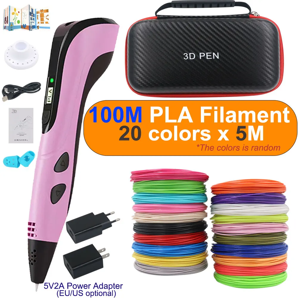 Innovative 3D Printing Pen Kit for Kids with Filament, Power Adapter, and Travel Case, Perfect Birthday or Christmas Gift