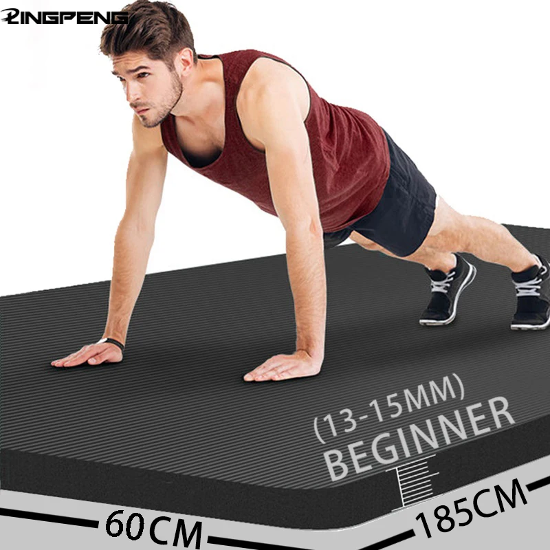

185*90cm Premium Yoga Mat Extra Thick Non-Slip Non-Slip Barefoot Exercise Mat Fits Any Floor for Stretching Cardio Home Workout