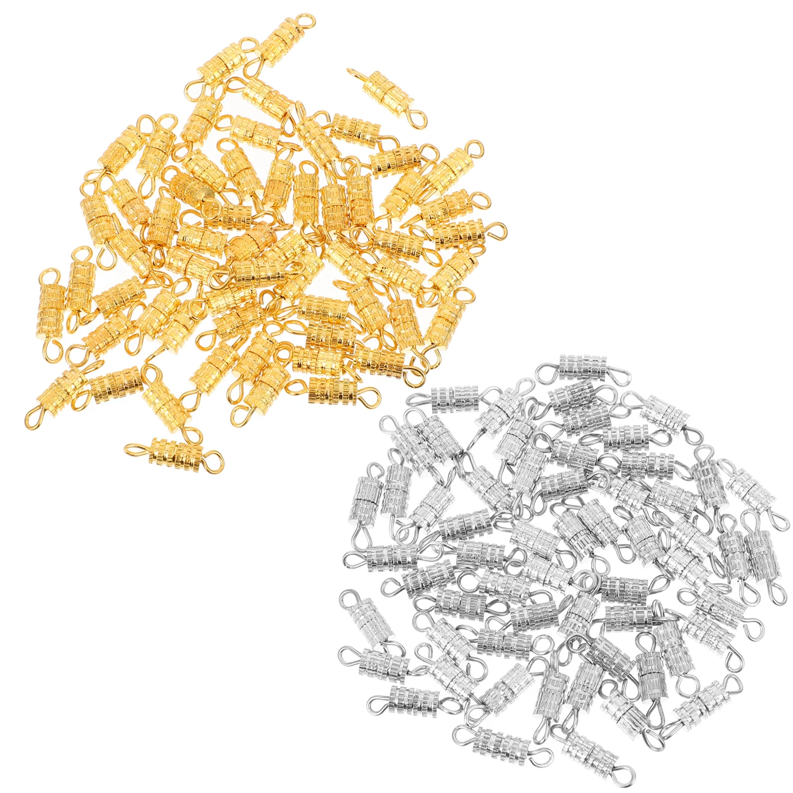

120pcs Barrel Screw Clasps Jewelry Making Repairing Clasps Bracelet Connectors