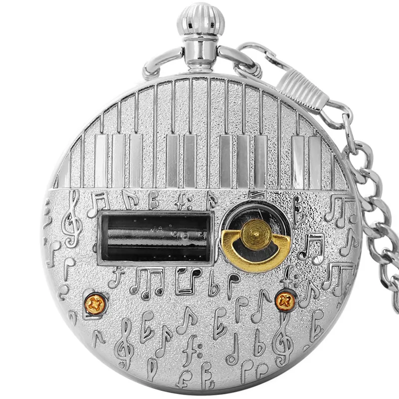 Special Musical Pocket Watch with Golden Eagle Playing Song Clock Men Women Quartz Movement Timepiece Pendant Chain Xmas Gift