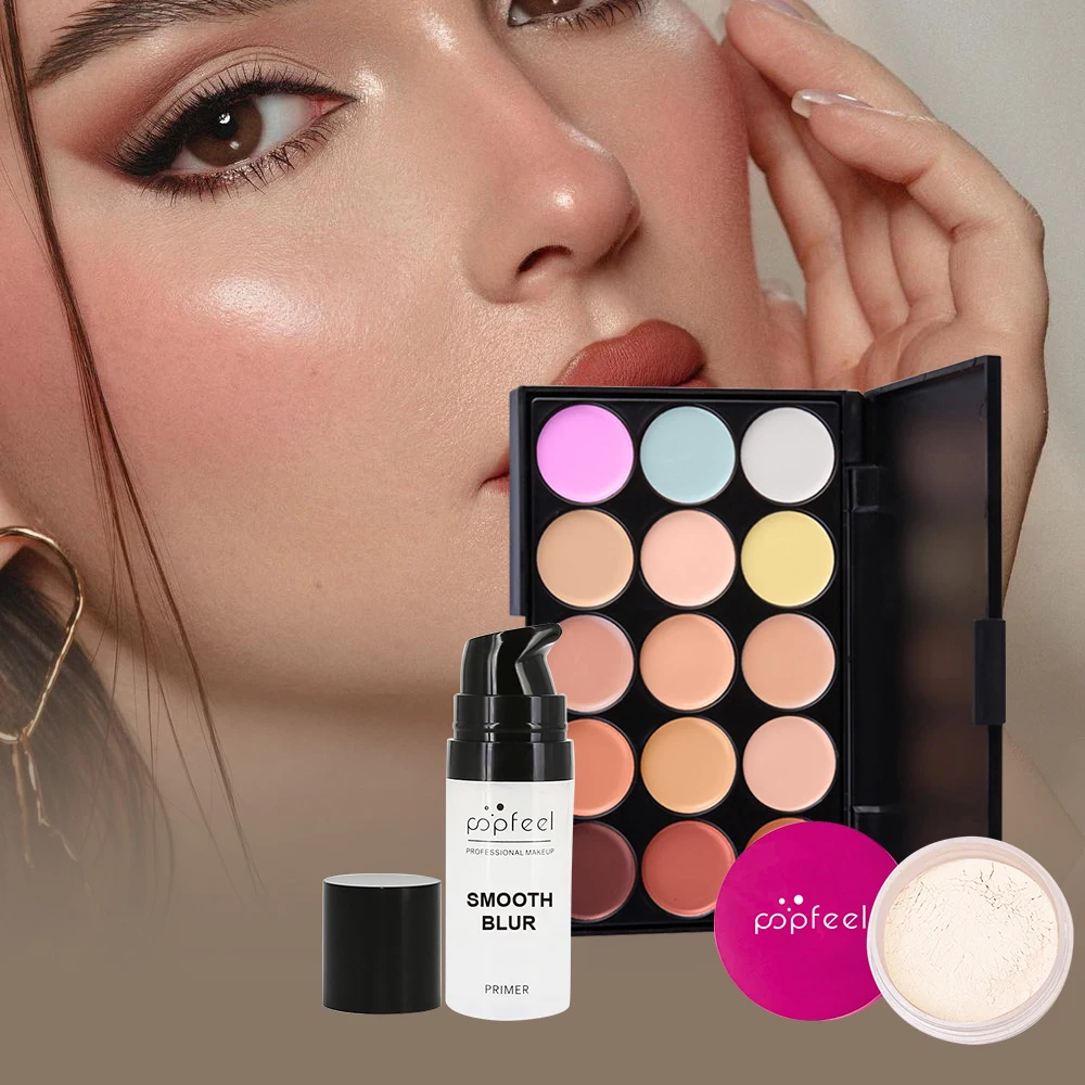 POPFEEL Complete Makeup Kit Makeup Set for Teens Kit for Women Girls Eyeshadow Palette Concealer Lipgloss