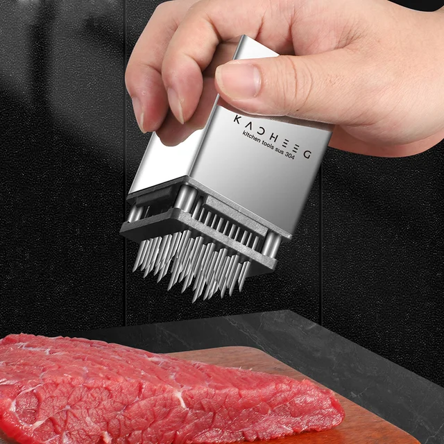 Meat Pounder Mallet Tenderizer Hammer Kitchen Baromfi Csirke Marhahús Steak Tenderizing Rozsdamentes Acél Negyed Szerszámok - Image 2