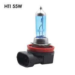 Super Bright Cool Blue Halogen Headlight Bulb, 6000K, 12V, 55W/100W (1PC H1 55W)