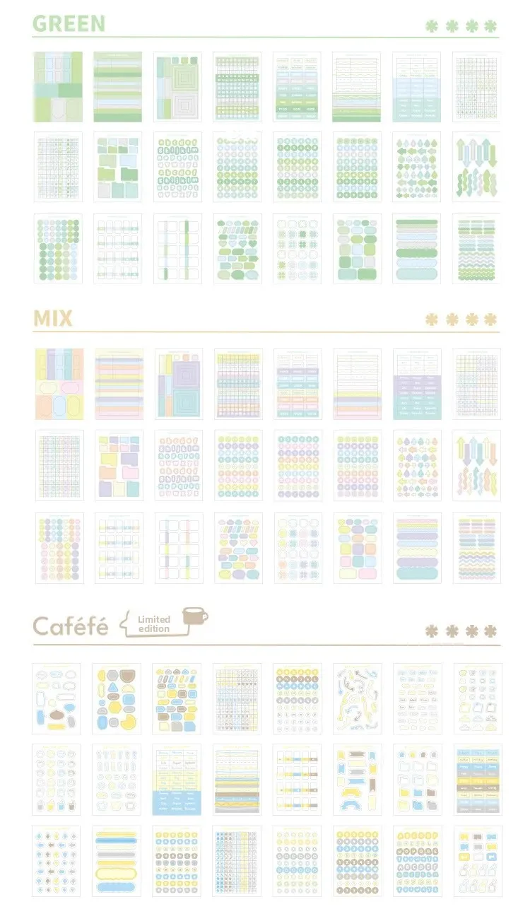 Muilti-Functional Stickers&Memo Note Pad Book Journal Scrapbook Mark Sticker School Stationery