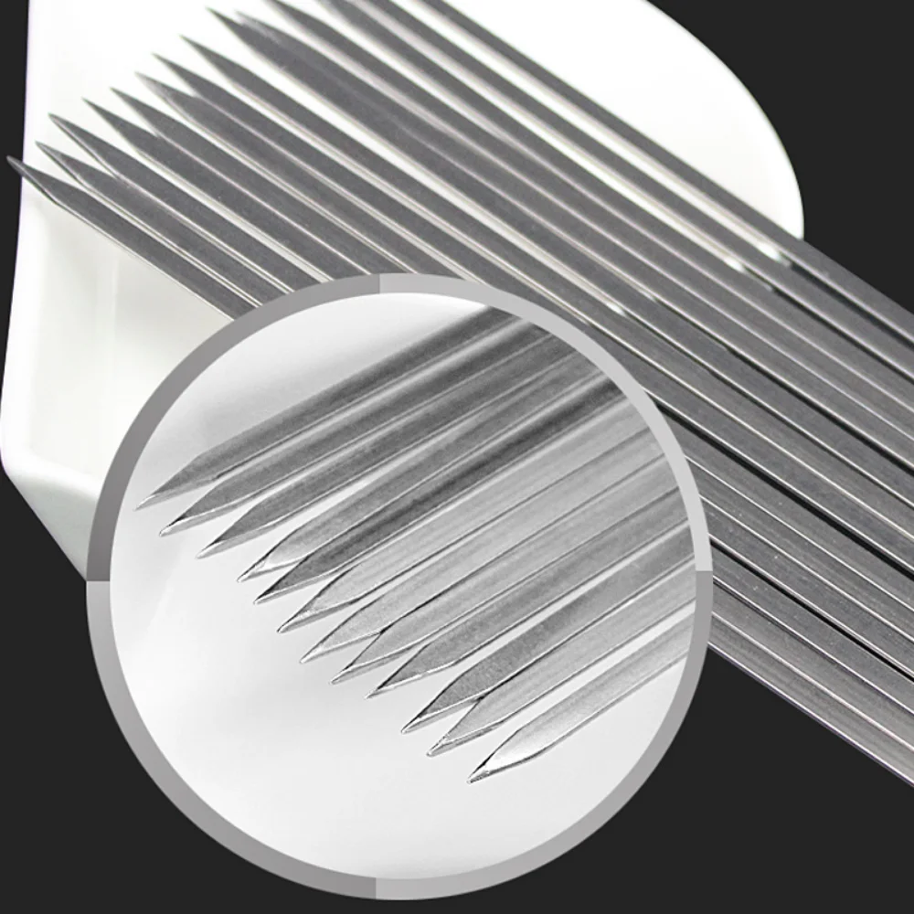 Stainless Steel Barbecue Skewer with Storage Tube Reusable Flat Grill Sticks Kitchen Outdoor Camping Gadgets BBQ Accessories barbecue skewers barbecue tools