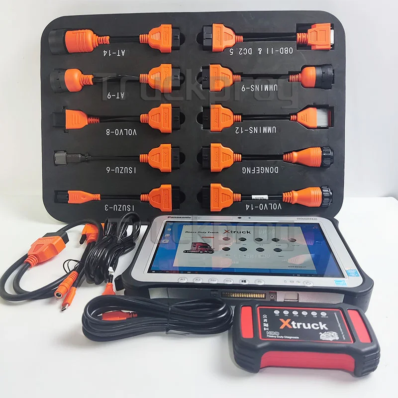 

Multi-Brands Xtruck Y009 HDD Universal Diagnostic Kit with FZ-G1Tablet PK HT-8A Instrument Test for Heavy Duty Truck Excavator