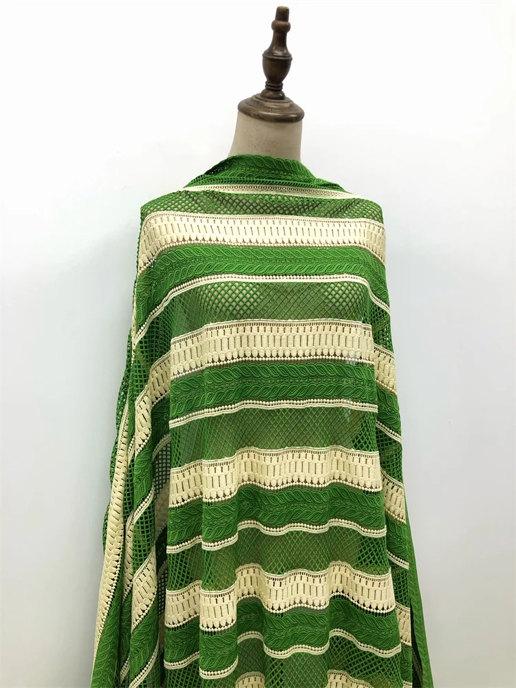 Nigerianischer Spitzenstoff im neuen Stil, 2025, hochwertige Spitze, wasserlöslich, bestickt, modischer weicher Spitzenstoff, 5 Yards – Detail 18