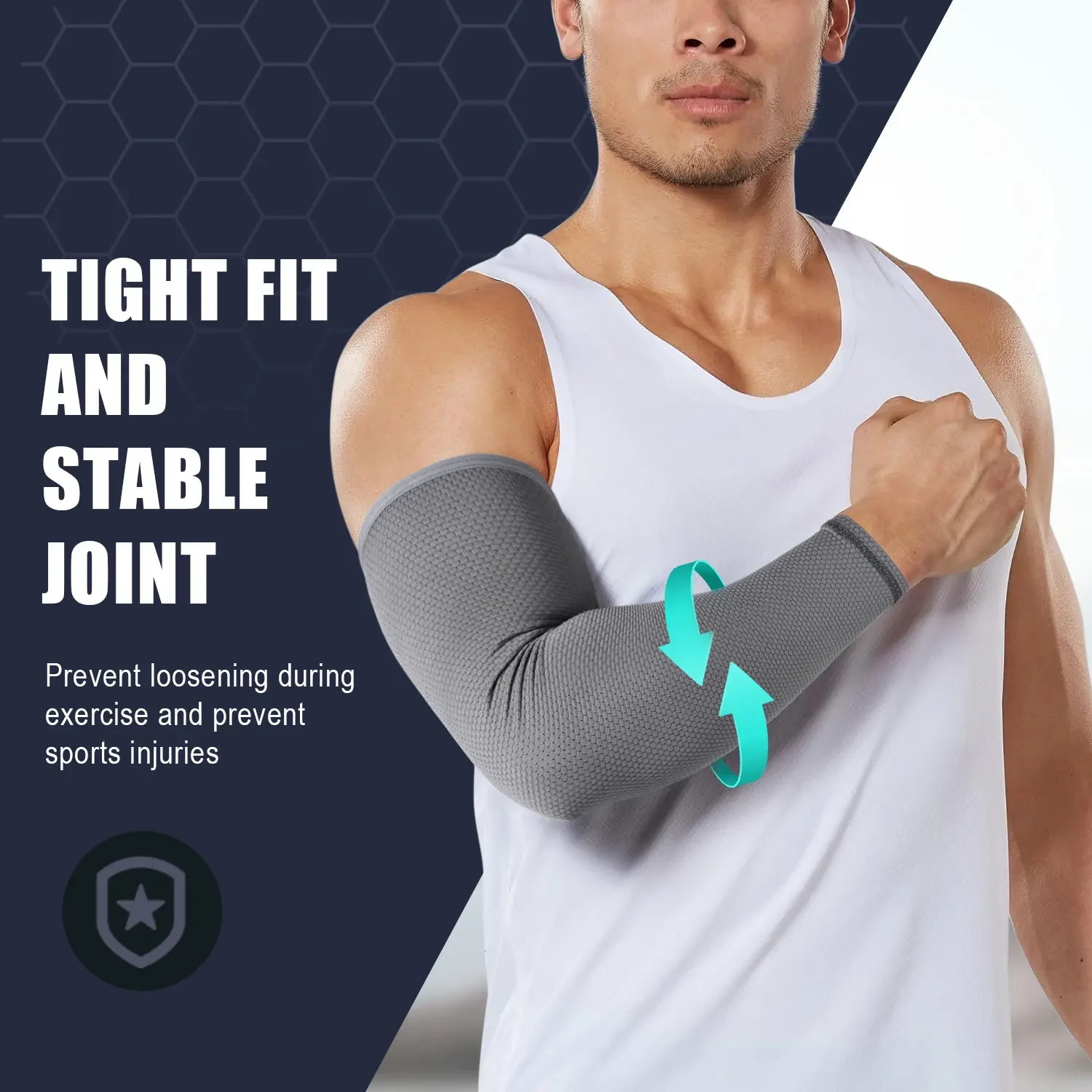 Arm Sleeves 1 Pair Cooling Arm Sleeve Cycling Sleeve Breathable Elastic Arm Cover Sun Protection Outdoor Sports Riding Bicycle Accessories