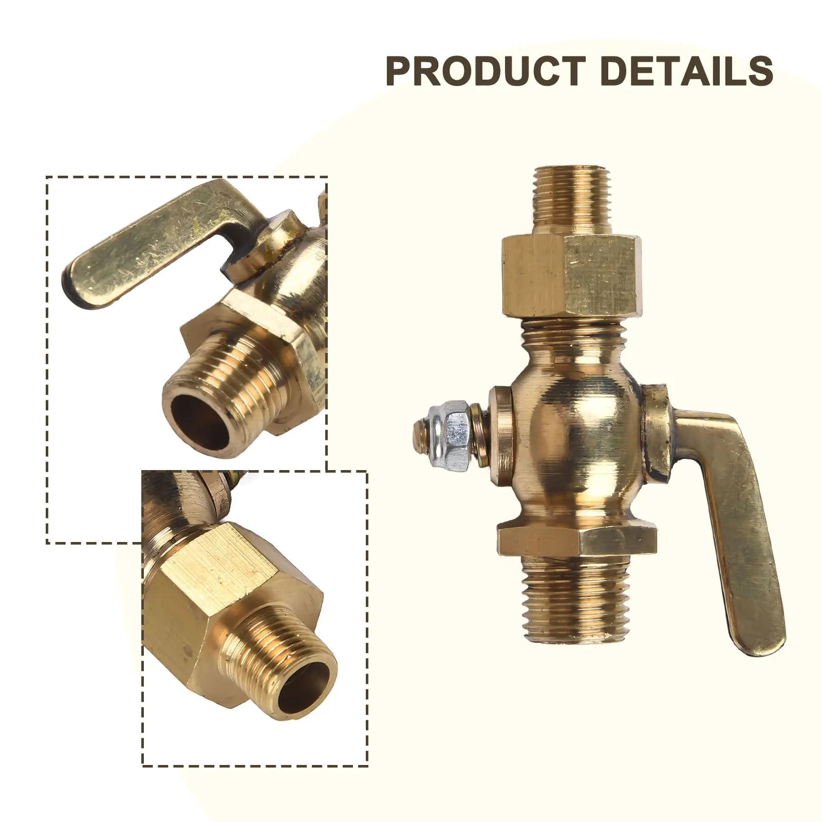 

Brass Petcock 1/8\"-1/4\" Fuel Tap Suitable For Vintage Motorcycles Dowel Mouth Standard Pattern Switch Rotation