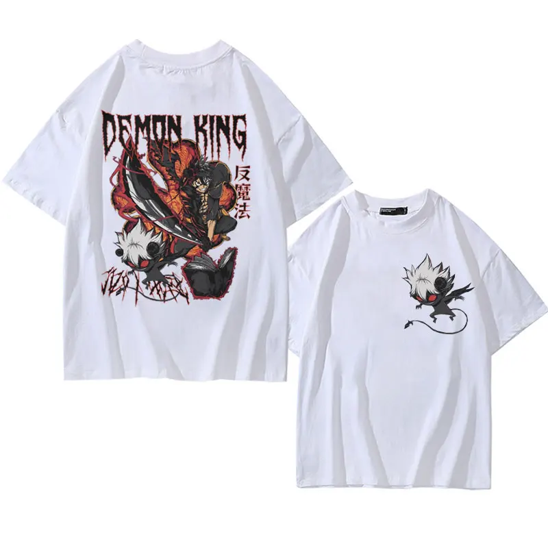

Japanese Anime Clover Print T Shirts Men Women Vintage Casual Short Sleeve T-shirt Summer Fashion Oversized T-shirts Streetwear