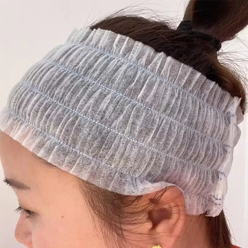 Neue 20/50/100 Stück Einweg-Spa-Stirnbänder, weiche, nicht elastische Gesichts-Haarbänder für Sauna, Gesichtsreinigung, Hautpflege und Make-up – Detail 7