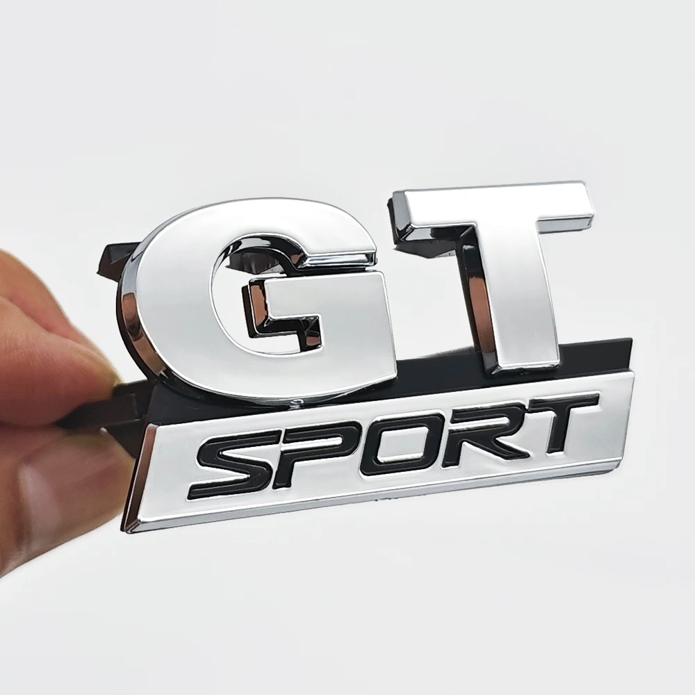 3D ABS 로고 GT 스포츠 엠블럼 자동차 전면 그릴 배지 스티커 폭스바겐 VW 폴로 골프 5 6 MK5 파사트 B5 투란 보라 액세서리