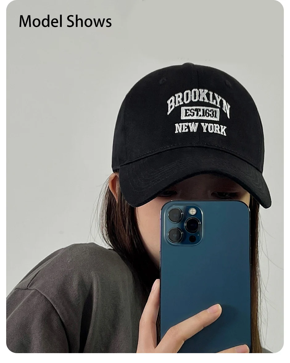 Bestickte Baseball kappe für Frauen Frühling Sommer Outdoor-Sonnencreme Unisex Snapback Hut Sport Casual Herren Hip Hop Hut – Detail 6