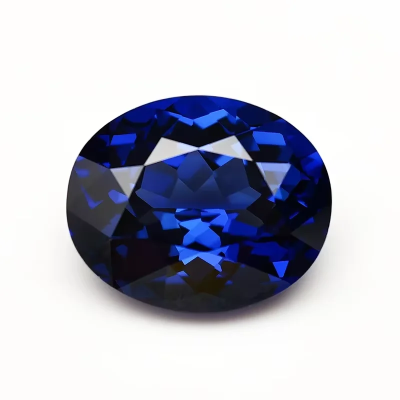 Blauer Saphir AAAA+ Oval Facettiert Geschliffener Loser Edelstein für Schmuckherstellung/Edelsteinsammlung VVS Mohs-Härte Edelsteine – Detail 7