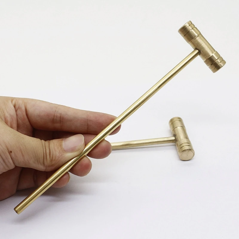 Mini Multifunction Tiny Hammer Tool Brass Hammer Hand Repairing Tools Micro Hammer for Eating Walnut Watchmaker Q84D