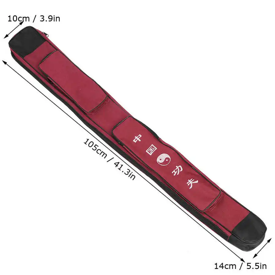 Telescopic Sword Tai Chi Sword Tassel Thicken Canvas Martial Arts Tai Chi Kung Fu Bag Sword Bag Wushu Knife Package Chinese Martial Arts Canvas Single Layer Sword