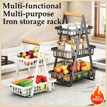 Double Layer Iron Storage Basket 1