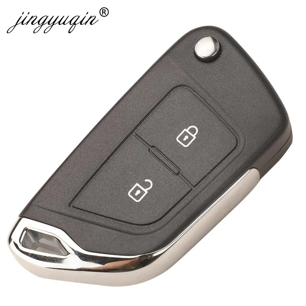 jingyuqin remote modified car filp key shell for Citroen С2 C4 С3 С5 C6 DS4 DS3 DS5 Berlingo Picasso C-Elysee Dispatch HU83/VA2