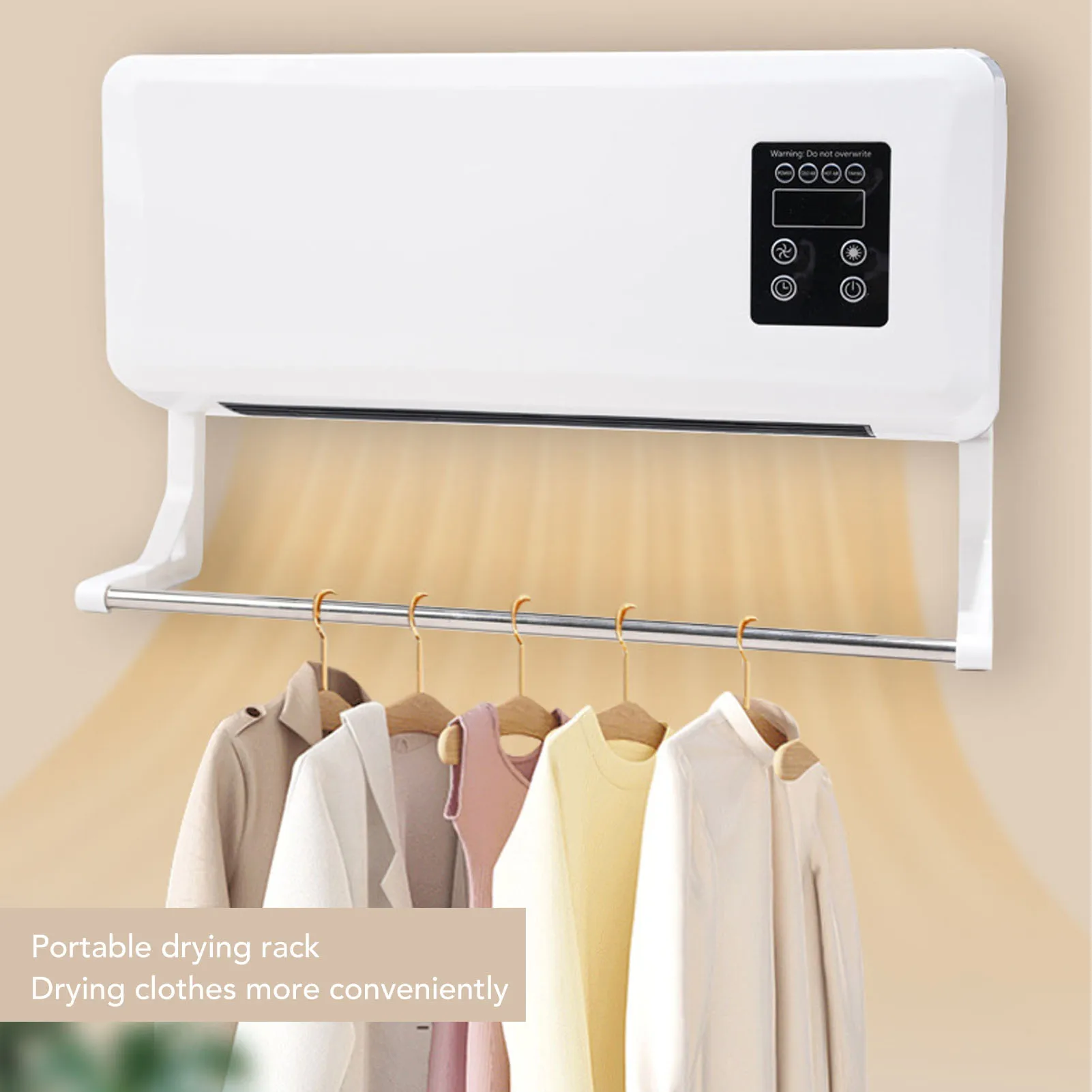 Wall Mounted Conditioner Heater Adjustable Wall Mount Portable Conditioner Fast Heating Energy Saving for Bedroom 4